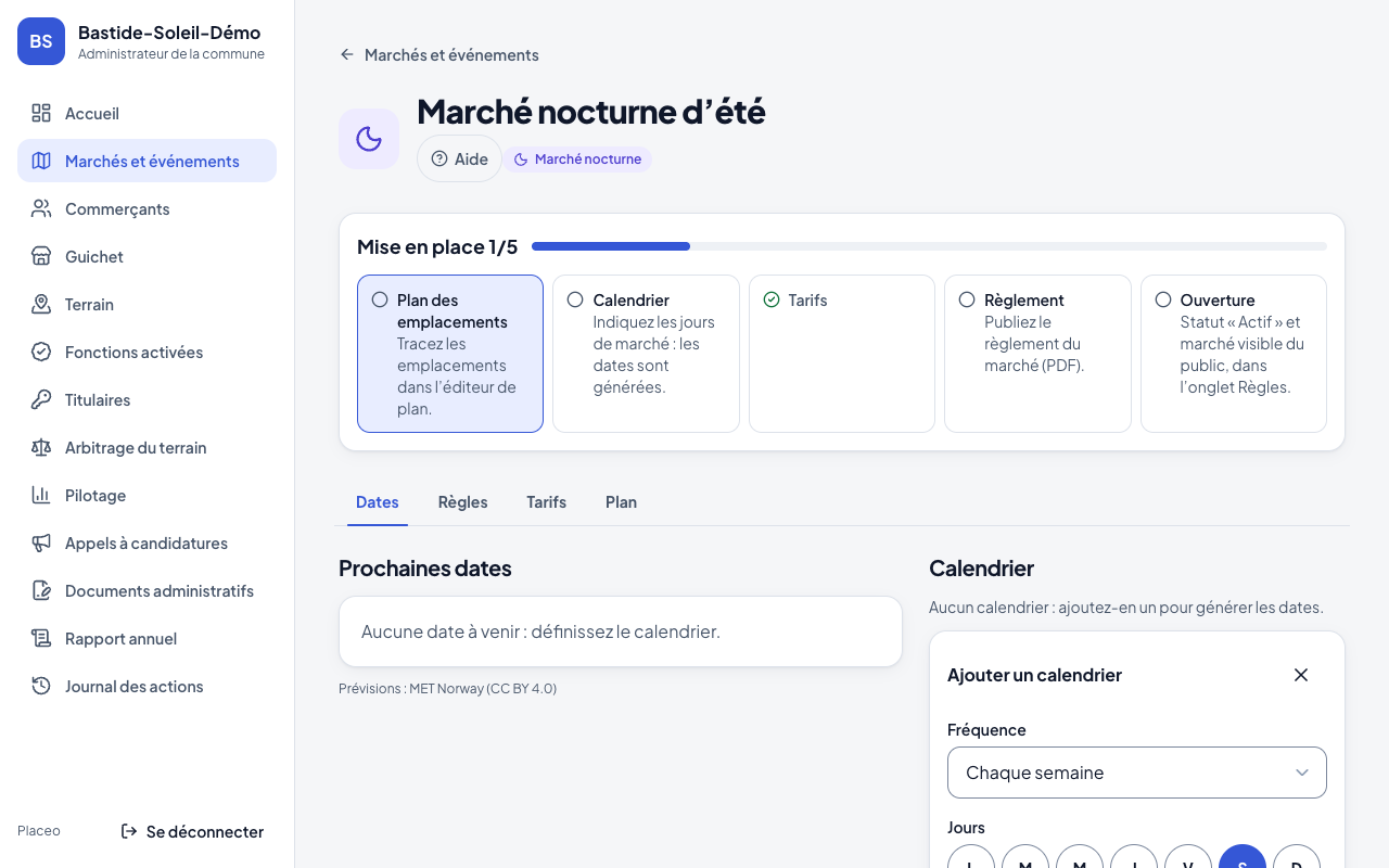 Ajout d’un calendrier